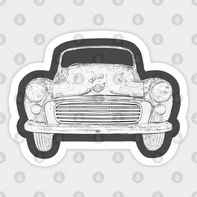 Morris Minor classic car Sticker by soitwouldseem